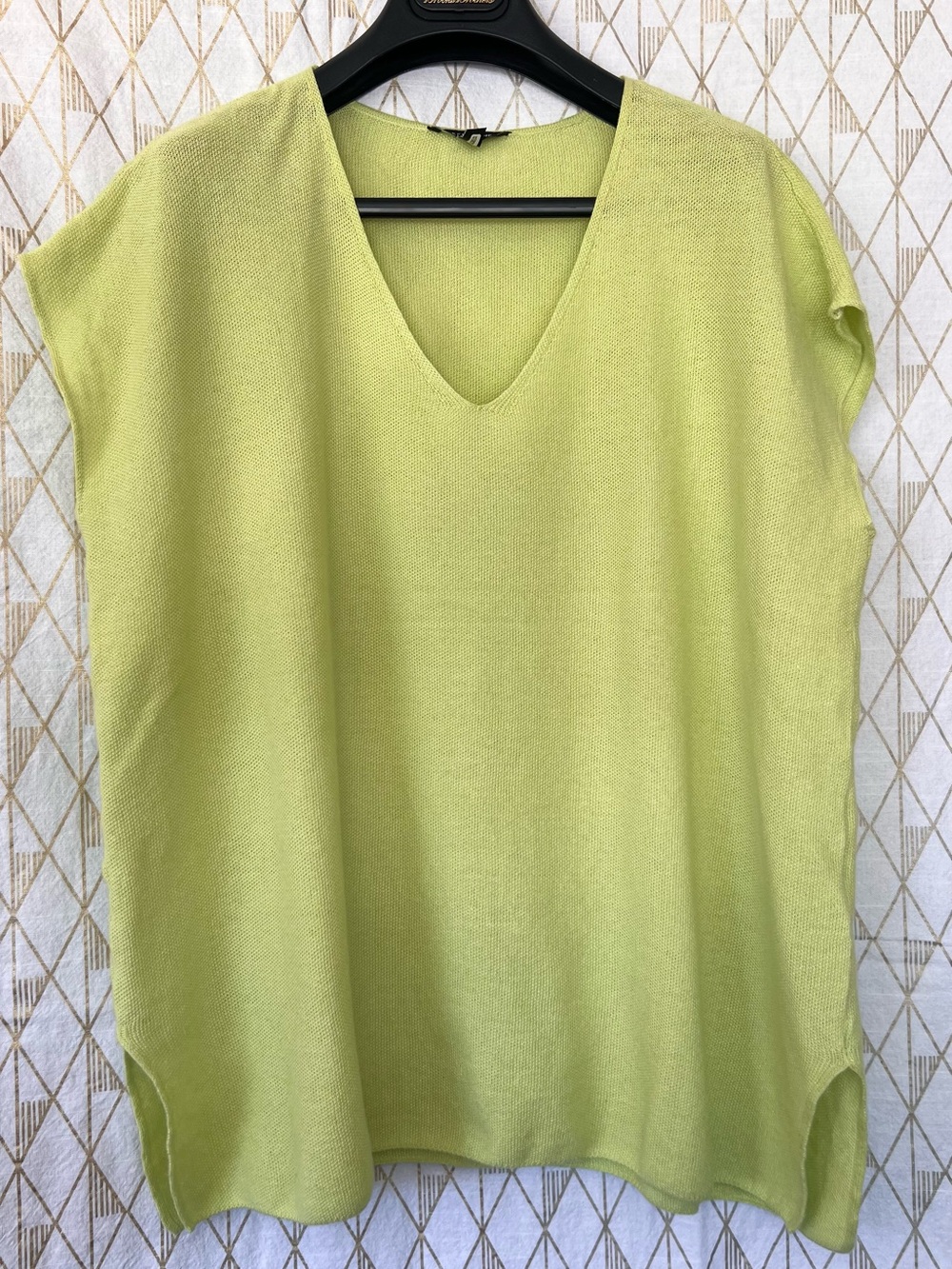 Eileen Fisher Lime Green Knit Shell